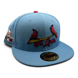 St. Louis Cardinals Sky Blue 2009 All Star Game Patch Cardinal Red UV New Era 59FIFTY Fitted Hat