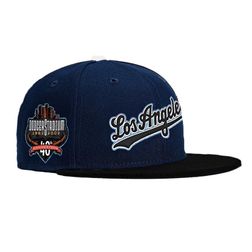 *PREORDER* Los Angeles Dodgers Navy and Black HG6 Redstaycappin 40th Patch Kelly Green UV 59FIFTY Fitted Hat