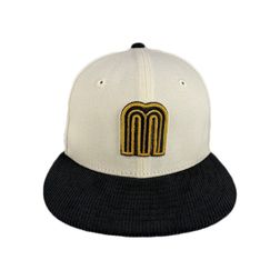 Kids Mexico Chrome Black Corduroy Brim WBC Mexico Flag Side Patch Gray UV 59FIFTY Fitted Hat