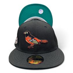 Baltimore Orioles Black Leon in the Lab 2024 Civil Right Game Patch Green UV 59FIFTY Fitted Hat