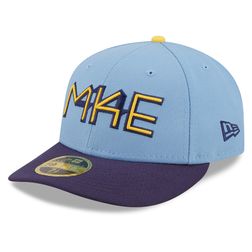 Milwaukee Brewers Powder Blue and Navy Low Profile New Era 59FIFTY Fitted Hat