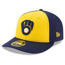 Milwaukee Brewers Navy and Yellow Alternate Low Profile New Era 59FIFTY Fitted Hat