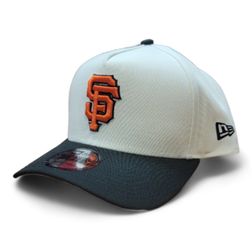 San Francisco Giants Chrome and Black New Era A-Frame Snapback Hat