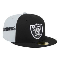 Las Vegas Raiders Black Game Day Sideswipe New Era 59FIFTY Fitted Hat