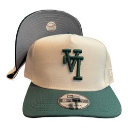 Los Angeles Dodgers Chrome and Green Upside Down Logo New Era A-Frame Snapback Hat