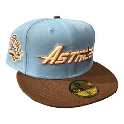 Houston Astros Light Blue and Brown 45th Anniversary Patch Gray UV New Era 59FIFTY Fitted Hat