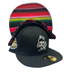 Salt Lake Bees Black Serape Undervisor and Sweatband Pro Image Exclusive New Era 59FIFTY Fitted Hat