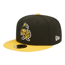 Salt Lake Bees Black and Yellow Alternate On Field MiLB New Era 59FIFTY Fitted Hat