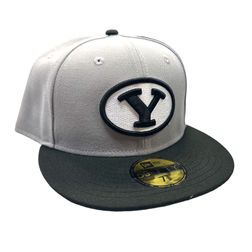 BYU Cougars Gray and Black Basic NCAA New Era 59FIFTY Fitted Hat