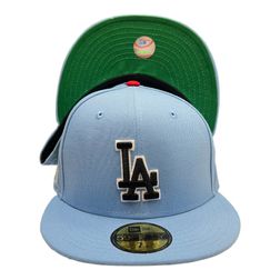 Los Angeles Dodgers Light Blue 420 Gas Pack 1959 ASG Patch Green UV New Era 59FIFTY Fitted Hat