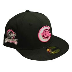 Calgary Cannons Black and Pink Leon in the Lab Cannons Patch Gray UV 59FIFTY Fitted Hat