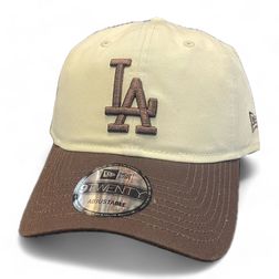 Los Angeles Dodgers Tan and Brown Basic Core Classic New Era 9TWENTY Adjustable Hat