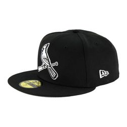 St. Louis Cardinals Black and White Bird Logo Gray UV 59FIFTY Fitted Hat