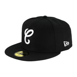 Chicago White Sox Black and White Cursive C Logo Gray UV 59FIFTY Fitted Hat