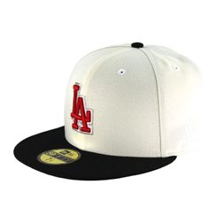 Los Angeles Dodgers Chrome and Black Red Logo Gray UV 59FIFTY Fitted Hat