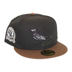 Baltimore Orioles Black and Brown "DPM Stock Pack" 50th Anniversary Patch Gray UV New Era 59Fifty Fitted Hat
