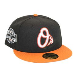 Baltimore Orioles Black and Burnt Orange "DPM Stock Pack" 20th Anniversary of Camden Yards Patch Gray UV New Era 59Fifty Fitted Hat