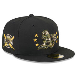 Oakland Athletics Black 2024 Armed Forces Day New Era 59FIFTY Fitted Hat