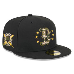 Boston Red Sox Black 2024 Armed Forces Day New Era 59FIFTY Fitted Hat