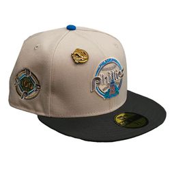 Philadelphia Phillies Stone Two Tone Money Pack Leon in the Lab 100 Years Patch Green UV 59FIFTY Fitted Hat