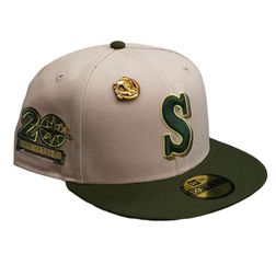 Seattle Mariners Stone Two Tone Money Pack Leon in the Lab 20th Anni Patch Green UV 59FIFTY Fitted Hat