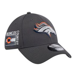 Denver Broncos Graphite 2024 NFL New Era 39THIRTY Flex Hat