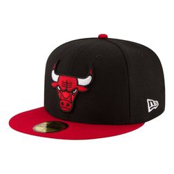 Chicago Bulls Black and Red NBA New Era 59FIFTY Fitted Hat