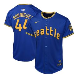 Youth Seattle Mariners Julio Rodriguez Nike City Connect Limited Royal Blue Player Jersey