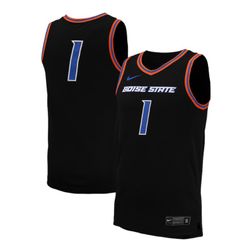 Boise State Broncos Black Number 1 Nike Basketball Jersey