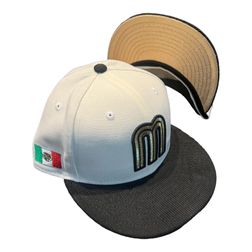 Mexico Chrome and Black Cord Bill Mexico Flag Patch Gold UV New Era 59FIFTY Fitted Hat