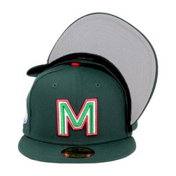 Mexico Dark Green Serie Del Caribe Patch Gray UV 59FIFTY Fitted Hat