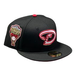 Arizona Diamondbacks Black and Red 1998 Inaugural Season Patch Red UV 59FIFTY Fitted Hat