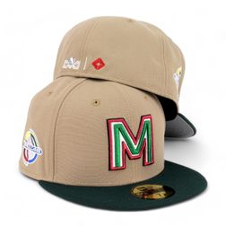 Mexico Tan and Green Serie Del Caribe Patch Gray UV 59FIFTY Fitted Hat