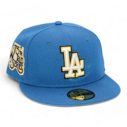 Los Angeles Dodgers Military Blue "DPM Stock Pack" 75th World Series Patch Gray UV New Era 59Fifty Fitted Hat