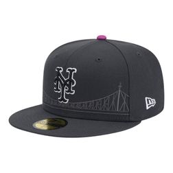 New York Mets Graphite City Connect New Era 59FIFTY Fitted Hat