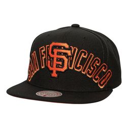 San Francisco Giants Black Full Frontal Mitchell & Ness Snapback Hat