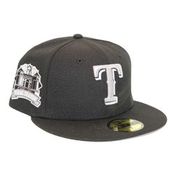 Texas Rangers Black "DPM Stock Pack" Final Season at Globe Life Field Patch Gray UV New Era 59Fifty Fitted Hat