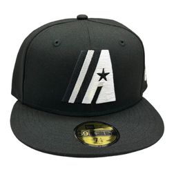 Houston Astros Black White Throwback Logo Gray UV New Era 59FIFTY Fitted Hat