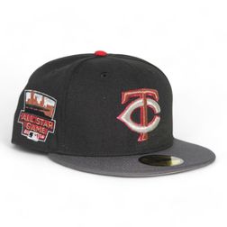 Minnesota Twins Black and Graphite "Cash Pack" 2014 All Star Game Patch Gray UV New Era 59Fifty Fitted Hat