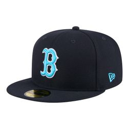 Boston Red Sox Father's Day 2024 On Field Teal Blue UV New Era 59FIFTY Fitted Hat