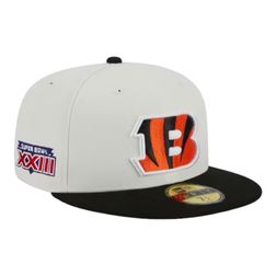 Cincinnati Bengals Chrome and Black SB XXVIII Patch Gray UV Spring Clearance New Era 59FIFTY Fitted Hat