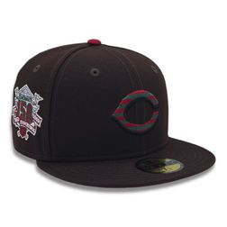 Cincinnati Reds Burnt Wood 150th Anni Patch Red UV 59FIFTY Fitted Hat