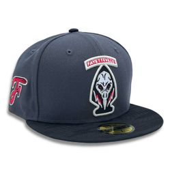 Fayetteville Woodpeckers Graphite and Tonal Black Camo F Patch Gray UV New Era 59FIFTY Fitted Hat