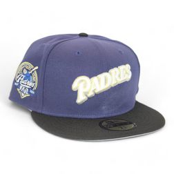 San Diego Padres Blue and Black "Valley Creator Gang Pack" 40th Anniversary Patch Gray UV New Era 59Fifty Fitted Hat