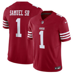 San Francisco 49ers Deebo Samuel Sr Nike Vapor F.U.S.E Limited Red Jersey