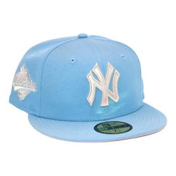 New York Yankees Sky Blue "DPM Stock Pack" 1996 World Series Patch Pink UV New Era 59Fifty Fitted Hat