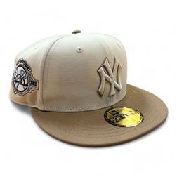 New York Yankees Chrome and Brown 100th Anniversary Patch Icy Blue UV 59FIFTY Fitted Hat