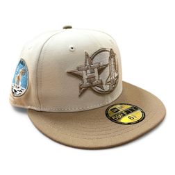 Houston Astros Chrome and Brown Apollo 11 Patch Icy Blue UV 59FIFTY Fitted Hat