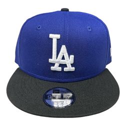 Kids Los Angeles Dodgers Royal Blue and Black New Era 9FIFTY Snapback Hat