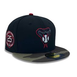 Arizona Diamondbacks Black and Camo 25th Anniversary Patch Gray UV New Era 59FIFTY Fitted Hat